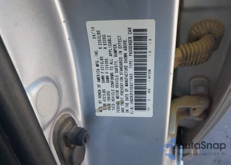 2014 Honda Accord Sport z USA, uszkodzony, nr VIN 1HGCR2F51EA217643